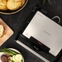 Cecotec Parrilla Eléctrica Rock'Ngrill 1500 Rapid, 1500 W, Revestimiento de Piedra Rockstone, Placa Superior Adaptable en