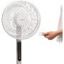 VIOLA Ventilador de Pie Silencioso con Mando a Distancia, Potente Motor Digital de Bajo Consumo de 19W, 7 Aspas Aerodinámicas, 9