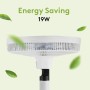 VIOLA Ventilador de Pie Silencioso con Mando a Distancia, Potente Motor Digital de Bajo Consumo de 19W, 7 Aspas Aerodinámicas, 9