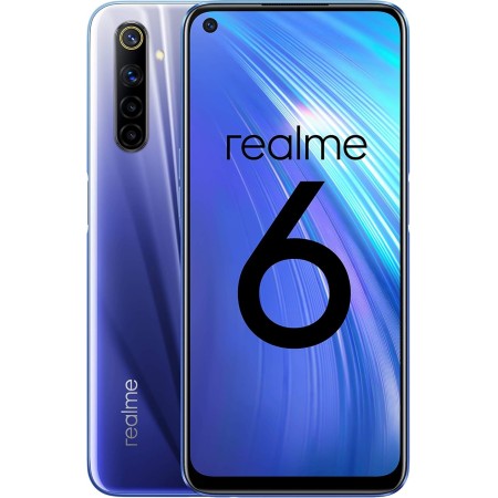realme 6 – Smartphone de 6.5”, 8 GB RAM + 128 GB ROM, Procesador OctaCore, Cuádruple Cámara AI 64MP, Dual Sim, Color Comet Blue
