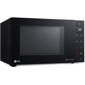 LG MH6535GIB - Microondas con grill, 1000 W, Smart Inverter, Display digital, Color Negro Transparente, 1000 W, 25 l