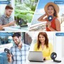HandFan Mini Ventilador Portátil con Pilas 5200mAh Banco de alimentación Ventilador de Mano Personal 3 Velocidades/Tiempo de