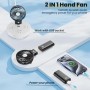 HandFan 5200 mAh Mini ventilador portátil USB limpiable, ventilador de batería recargable batería móvil Power, 5 velocidades,