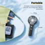 HandFan 5200 mAh Mini ventilador portátil USB limpiable, ventilador de batería recargable batería móvil Power, 5 velocidades,