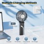 HandFan 5200 mAh Mini ventilador portátil USB limpiable, ventilador de batería recargable batería móvil Power, 5 velocidades,
