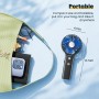 HandFan 5200 mAh Mini ventilador portátil USB limpiable, ventilador de batería recargable batería móvil Power, 5 velocidades,