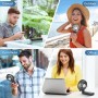 HandFan Mini Ventilador Portátil con Pilas 5200mAh Banco de alimentación Ventilador de Mano Personal 3 Velocidades/Tiempo de
