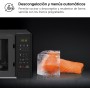 LG MH6535GIB - Microondas con grill, 1000 W, Smart Inverter, Display digital, Color Negro Transparente, 1000 W, 25 l