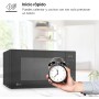 LG MH6535GIB - Microondas con grill, 1000 W, Smart Inverter, Display digital, Color Negro Transparente, 1000 W, 25 l