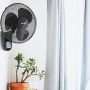 ARDES Ventilador de Pared con 3 Aspas Rotatorias de 40cm Telemando a Distancia Oscilación Automática Temporizador Regulable y 3