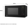 LG MH6535GIB - Microondas con grill, 1000 W, Smart Inverter, Display digital, Color Negro Transparente, 1000 W, 25 l