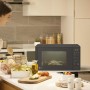 LG MH6535GIB - Microondas con grill, 1000 W, Smart Inverter, Display digital, Color Negro Transparente, 1000 W, 25 l