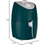 JATA JEFR5392 – Freidora de Aire 2 L Air Fryer 1000 W. Control de temperatura (80-200°C) Temporizador de 30 minutos. Uso