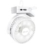 ELZO Ventiladores de sobremesa, Camping USB 12000mAh Silencioso Portátil Personal Recargable Ventilador de Mesa con 3