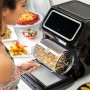 InnovaGoods® Freidora de aire sin Aceite 12L, 1800W con con 8 Accesorios,10 programas, pantalla táctil, temporizador, Horno Aire