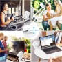 ELZO Ventiladores de sobremesa, Camping USB 12000mAh Silencioso Portátil Personal Recargable Ventilador de Mesa con 3