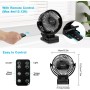 ELZO Ventiladores de sobremesa, Camping USB 12000mAh Silencioso Portátil Personal Recargable Ventilador de Mesa con 3