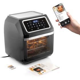 InnovaGoods® Freidora de aire sin Aceite 12L, 1800W con con 8 Accesorios,10 programas, pantalla táctil, temporizador, Horno Aire