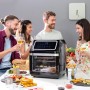 InnovaGoods® Freidora de aire sin Aceite 12L, 1800W con con 8 Accesorios,10 programas, pantalla táctil, temporizador, Horno Aire