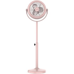 Cecotec Ventilador de Pie Retro EnergySilence 250 ClassicStyle Pink. 25W, Diámetro de 10", 3 Aspas Aerodinámicas, Inclinación