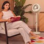 Cecotec Ventilador de Pie Retro EnergySilence 250 ClassicStyle Pink. 25W, Diámetro de 10", 3 Aspas Aerodinámicas, Inclinación