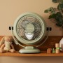 Cecotec Ventilador de Pie Retro EnergySilence 250 ClassicStyle Beige. 25W, Diámetro de 10", 3 Aspas Aerodinámicas, Inclinación