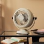 Cecotec Ventilador de Pie Retro EnergySilence 250 ClassicStyle Beige. 25W, Diámetro de 10", 3 Aspas Aerodinámicas, Inclinación