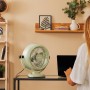 Cecotec Ventilador de Pie Retro EnergySilence 250 ClassicStyle Beige. 25W, Diámetro de 10", 3 Aspas Aerodinámicas, Inclinación