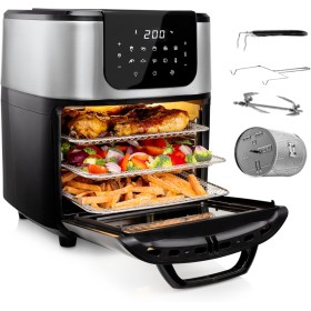 Princess Freidora sin Aceite y Horno de Aire Caliente con Cesta Giratoria – 11 litros – Multifunción – Accesorios Incluidos – 10