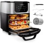 Princess Freidora sin Aceite y Horno de Aire Caliente con Cesta Giratoria – 11 litros – Multifunción – Accesorios Incluidos – 10