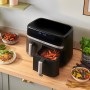 Russell Hobbs freidora de aire, freidora sin aceite, doble cesta 9 l, Air Fryer, ruido reducido, 9 programas, Rapid Air, máx.