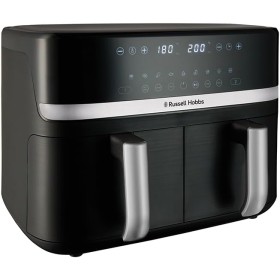 Russell Hobbs freidora de aire, freidora sin aceite, doble cesta 9 l, Air Fryer, ruido reducido, 9 programas, Rapid Air, máx.