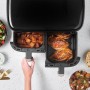 Russell Hobbs freidora de aire, freidora sin aceite, doble cesta 9 l, Air Fryer, ruido reducido, 9 programas, Rapid Air, máx.