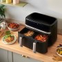 Russell Hobbs freidora de aire, freidora sin aceite, doble cesta 9 l, Air Fryer, ruido reducido, 9 programas, Rapid Air, máx.