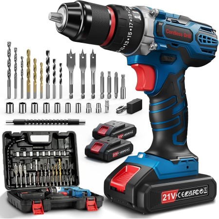 FAHEFANA Destornillador Electrico 12V, Taladro Atornillador Batería con Bolso de Mano, Accesorios 25 Piezas, Mini Taladro con