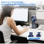 Ventilador Pulverizador de Mano, Mini Ventiladores de USB Recargable, 5 Velocidades con Pantalla LED, Base Desmontable, Potente