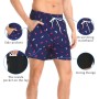 Kfnire Bañador Hombre con Forro Compresión y Bolsillos, Shorts de Baño para Natación Secado Rápido Hidrófugo Banador para Hombre