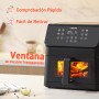 Cosori Freidora de Aire 5.5L Interior Metálico Real, Air Fryer Diseño Antióxido, Tecnología Calefacción Uniforme, 100 Recetas,
