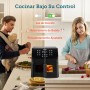 Cosori Freidora de Aire 5.5L Interior Metálico Real, Air Fryer Diseño Antióxido, Tecnología Calefacción Uniforme, 100 Recetas,