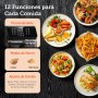Cosori Freidora de Aire 5.5L Interior Metálico Real, Air Fryer Diseño Antióxido, Tecnología Calefacción Uniforme, 100 Recetas,