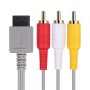 AUTOUTLET Cable De AV Wii U / 6 pies Will, 1.8M Composite Retro 3 RCA Plateado en Oro Cable Estándar de Audio y Video AV para