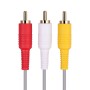 AUTOUTLET Cable De AV Wii U / 6 pies Will, 1.8M Composite Retro 3 RCA Plateado en Oro Cable Estándar de Audio y Video AV para