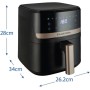 Russell Hobbs freidora de aire, freidora sin aceite de 4.3 l, Air Fryer, 9 programas, máx. 200 °C, Rapid Air, táctil, asar,