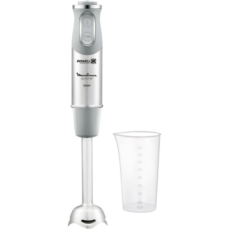 Moulinex QuickChef DD655D Batidora de Mano 1000 W, Regulador de 10 Velocidad Turbo, 3 Accesorios para Picar y Montar y Vaso