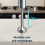 Cecotec Batidora de mano Power TitanBlack 1200 XL. 1200 W, Tecnología CrossBlades con cuchillas de 4 hojas, Pie XL, Campana