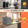 Aigostar Cube - Freidora de aire XXL, 1900W, 7L Air fryer. Libro de recetas incluido, panel LED táctil. Doble uso: con cesta o