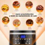 Aigostar Cube - Freidora de aire XXL, 1900W, 7L Air fryer. Libro de recetas incluido, panel LED táctil. Doble uso: con cesta o