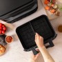 Cecotec Freidora de Aire sin Aceite - 9L Divisible en 2 - Air Fryer Cecofry Dual 9000. 2850W, Dietética y Digital, Panel Táctil,