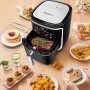 Aigostar Cube - Freidora de aire XXL, 1900W, 7L Air fryer. Libro de recetas incluido, panel LED táctil. Doble uso: con cesta o