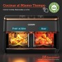 Cosori Freidora de Aire Grande con Doble Cesta 8,5L Air Fryer, Alta Pontencia y Velocidad, Max 8-10 Personas, 10 Funciones,